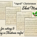 Free Printable “Aged” Music Sheets | Celebrating Holidays For Free Printable Christmas Sheet Music