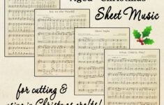 Free Printable “Aged” Music Sheets | Celebrating Holidays for Free Printable Christmas Sheet Music
