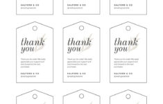 Free, Printable And Customizable Gift Tag Templates | Canva inside Thank You Labels Printable