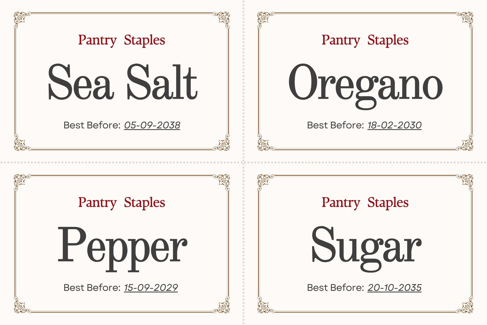 Free Printable And Customizable Kitchen Label Templates | Canva for Printable Label Rempah Ratus