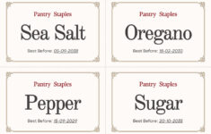 Free Printable And Customizable Kitchen Label Templates | Canva in Printable Label Stickers For Pantry