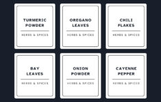 Free Printable And Customizable Kitchen Label Templates | Canva in Printable Spice Labels Free Download