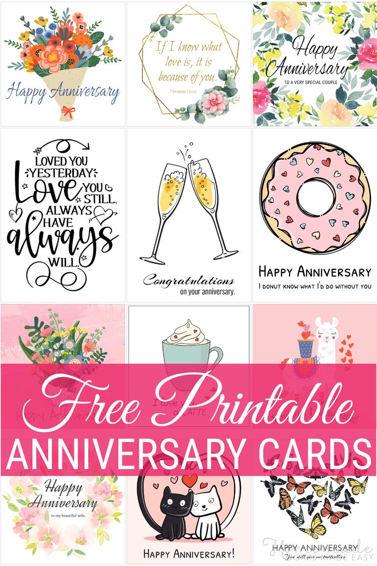 Free Printable Anniversary Cards throughout Free Printable Anniversary Cards For Wife