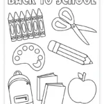 Free Printable Back To School Coloring Page   Pjs And Paint Within Free Printable Back To School Crafts