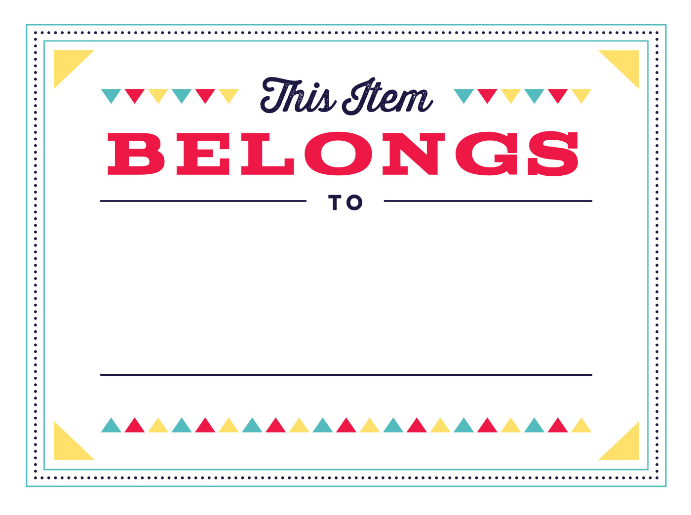 Free Printable: Back To School Supply Tags - National Association intended for School Supply Labels Printable Free