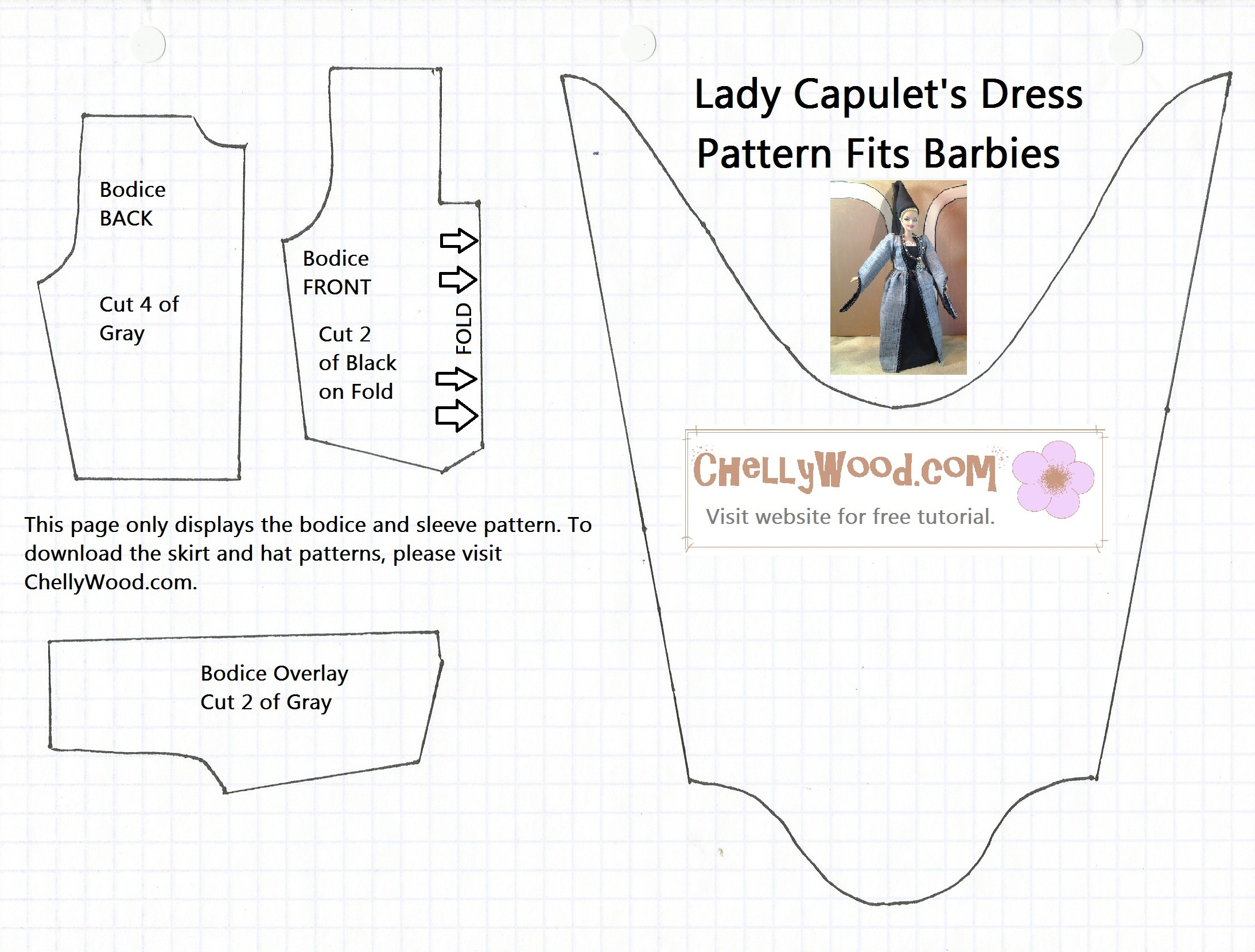 Free Printable Barbie Doll Clothes Patterns - Free Doll Clothes within Free Printable Barbie Dress Patterns
