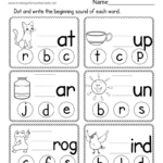 Free Printable Beginning Sounds Worksheet Inside Free Printable Beginning Sounds Worksheets