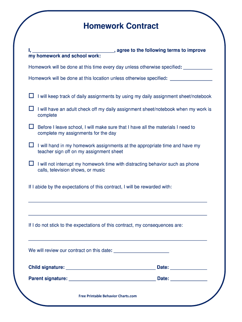 Free Printable Behavior Contracts Charts: Fill Out &amp;amp; Sign Online with Free Printable Behavior Contracts &amp;amp; Charts
