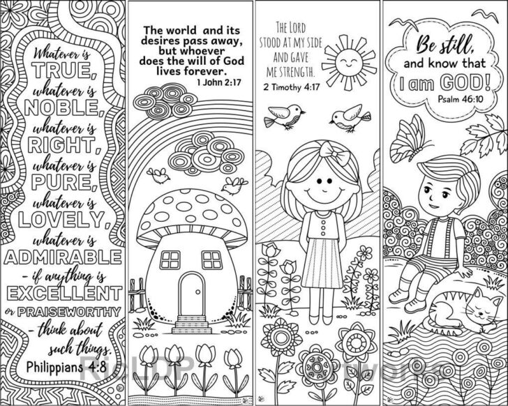 Free Printable Bible Verse Bookmarks to Color