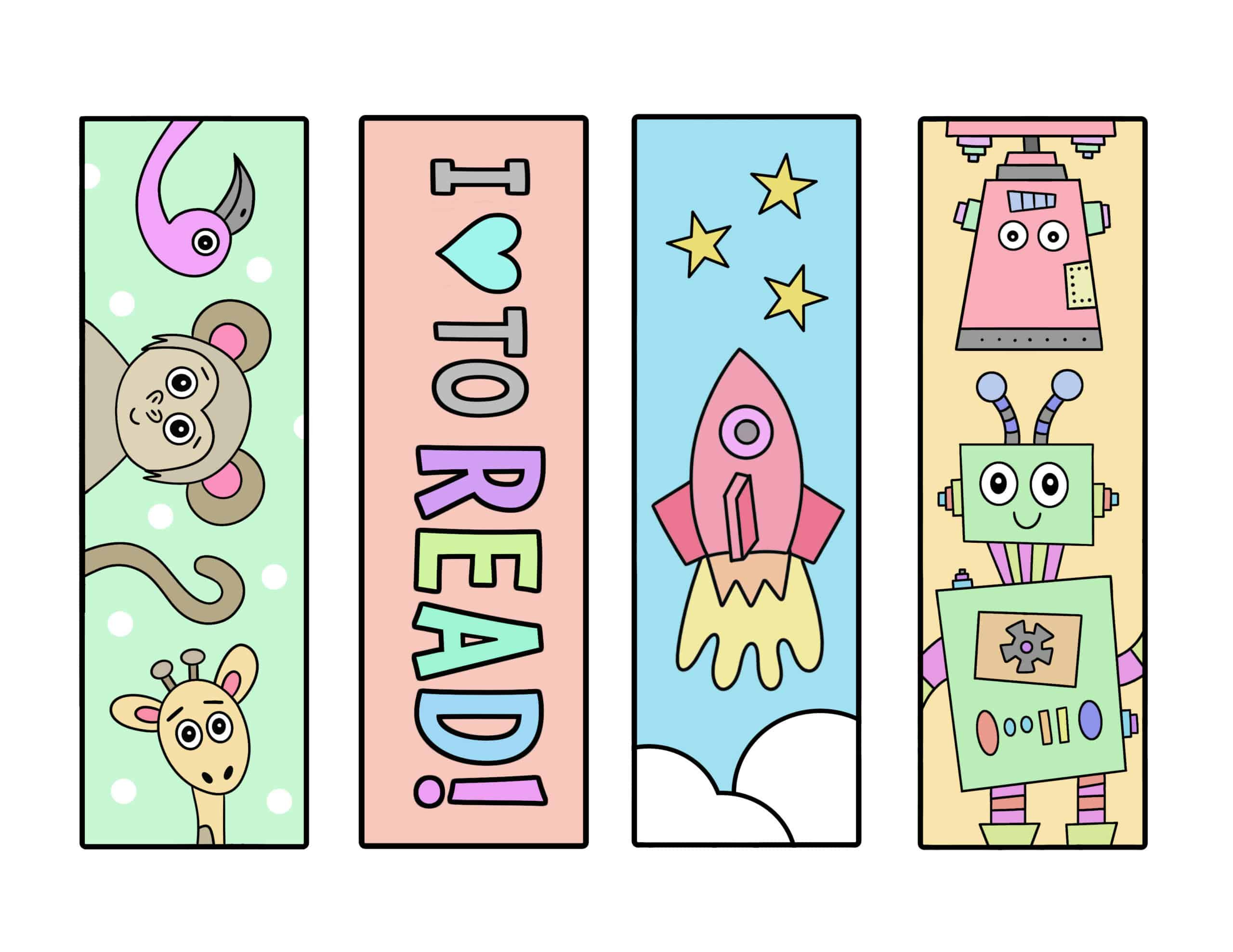 Free Printable Bookmarks To Color! ⋆ The Hollydog Blog throughout Free Printable Bookmarks For Students