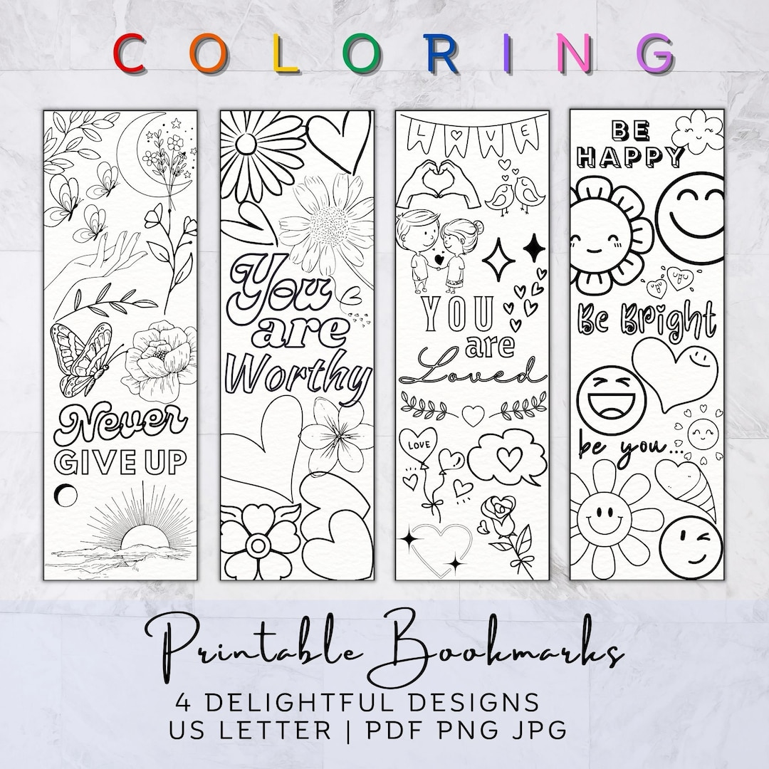 Free Printable Bookmarks To Colour For Kids Free Printable pertaining to Free Printable Inspirational Bookmarks to Color