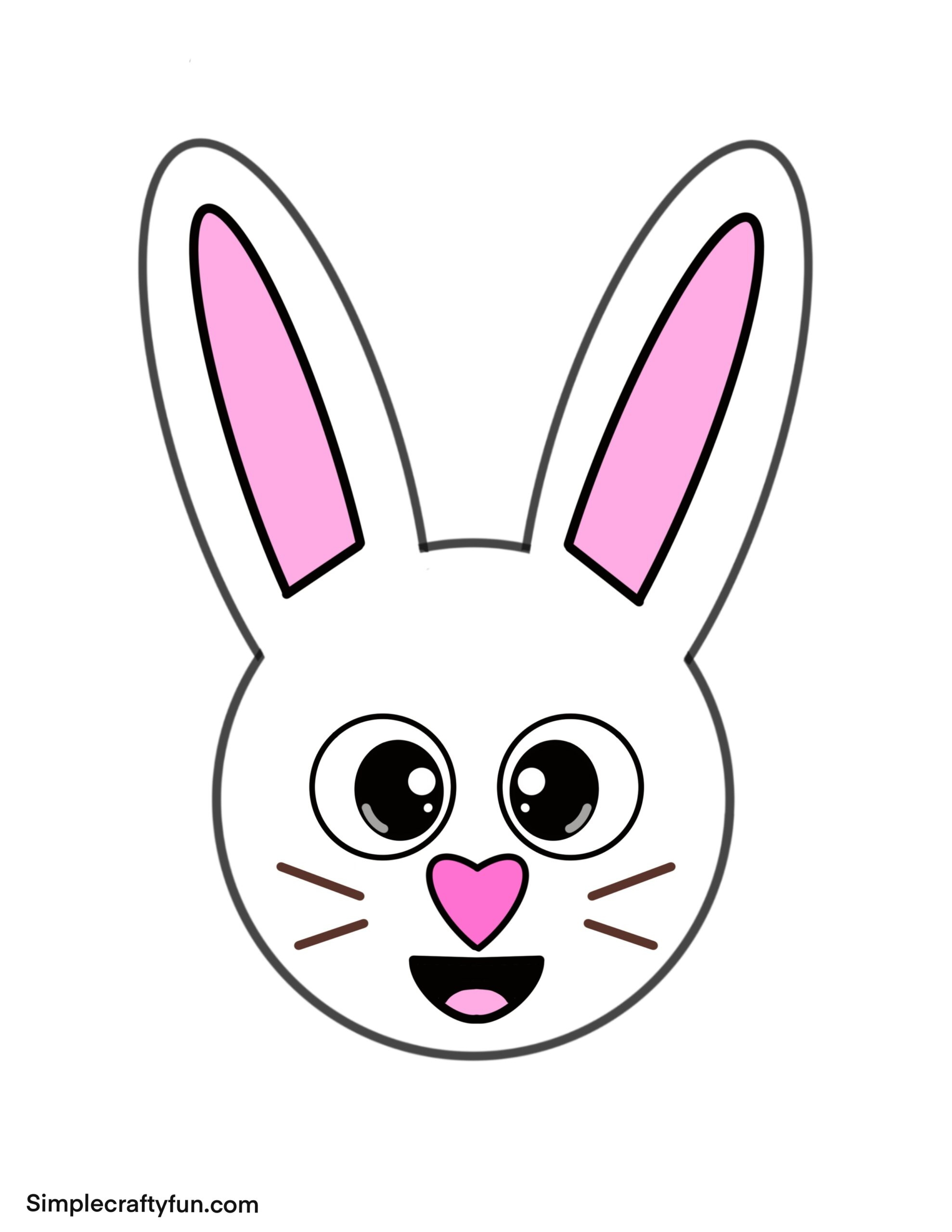 Free Printable Build A Bunny Craft For Kids - inside Free Printable Bunny Face Template