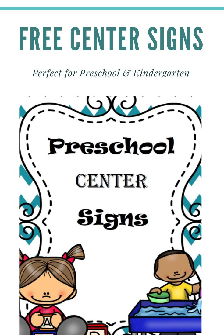 Free Printable Center Signs with Preschool Center Labels Free Printable