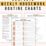 Free Printable Chore Chart For Adults (And Cleaning Checklist) Throughout Free Printable Chore Charts For Adults