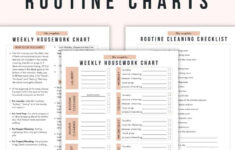 Free Printable Chore Chart For Adults (And Cleaning Checklist) throughout Free Printable Chore Charts For Adults