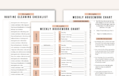 Free Printable Chore Chart For Adults (And Cleaning Checklist) within Free Printable Chore Charts For Adults