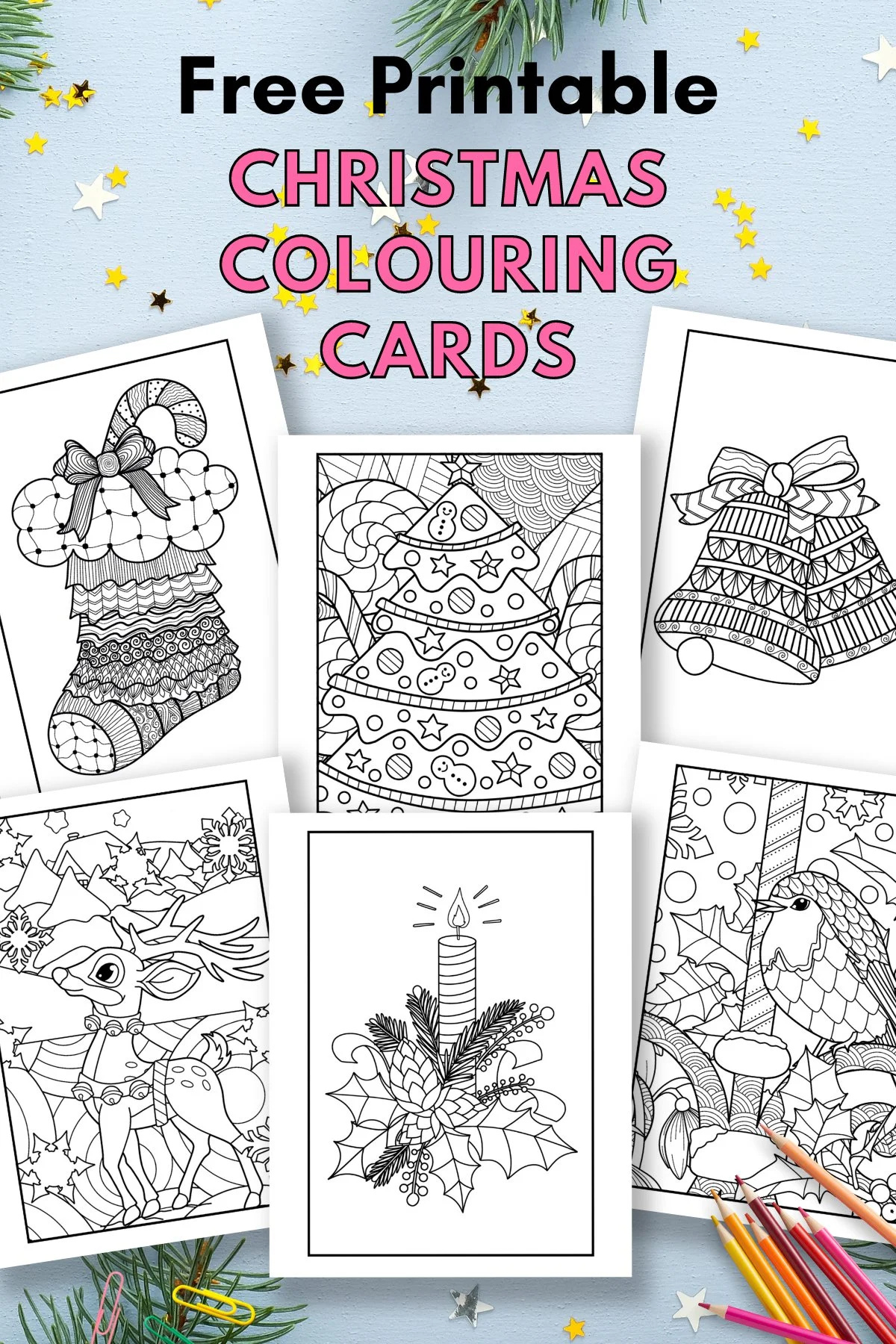 Free Printable Christmas Cards To Colour — Gathering Beauty for Free Printable Template Printable Christmas Cards to Color