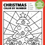 Free Printable Christmas Colornumber Worksheet   Pjs And Paint In Free Printable Color By Number Christmas