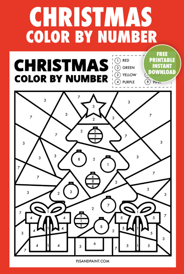 Free Printable Color By Number Christmas