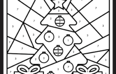 Free Printable Christmas Colornumber Worksheet - Pjs And Paint regarding Free Printable Color By Number Christmas