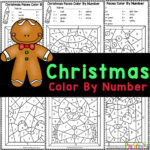 Free Printable Christmas Colornumber Worksheets Regarding Free Printable Color By Number Christmas
