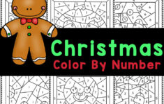 Free Printable Christmas Colornumber Worksheets regarding Free Printable Color By Number Christmas