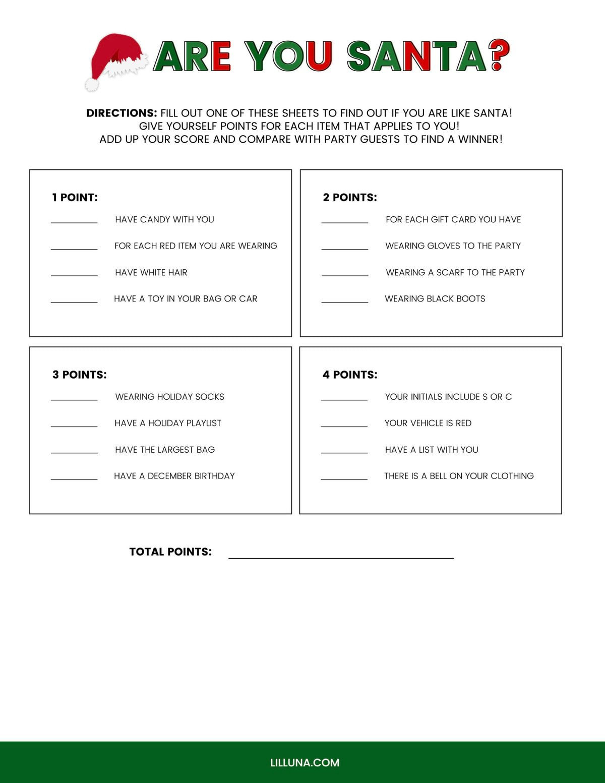 Free Printable Christmas Games {4 Freebies} | Lil&amp;#039; Luna inside Free Printable Printable Christmas Game
