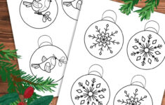 Free Printable Christmas Ornament Coloring Pages in Free Printable Ornament Coloring Pages