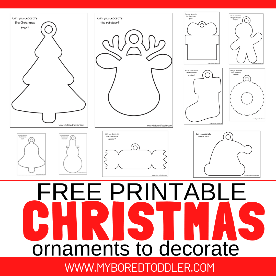 Free Printable Christmas Ornaments To Decorate - My Bored Toddler for Free Printable Printable Christmas Templates