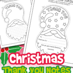 Free Printable Christmas Thank You Notes For Kids   Walkingthe Way In Free Printable Thank You Cards For Christmas