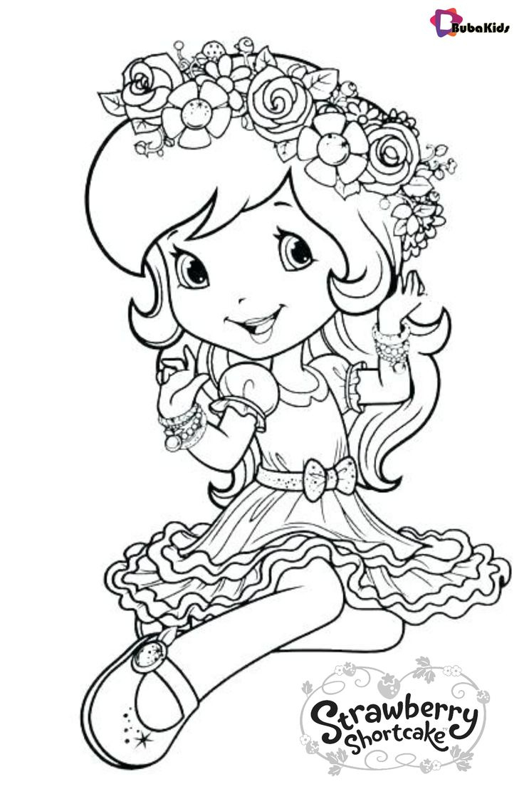 Free Printable Coloring Page Strawberry Shortcake. | Bubakids throughout Free Printable Coloring Pages Strawberry Shortcake