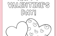 Free Printable Coloring Valentines Day Cards For Kids within Free Printable Valentine'S Day Cards To Color
