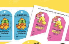 Free Printable Cruise Duck Tags Pdf Template within Free Printable Cruise Duck Tags