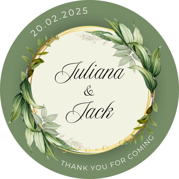 Simple Green Printable Label