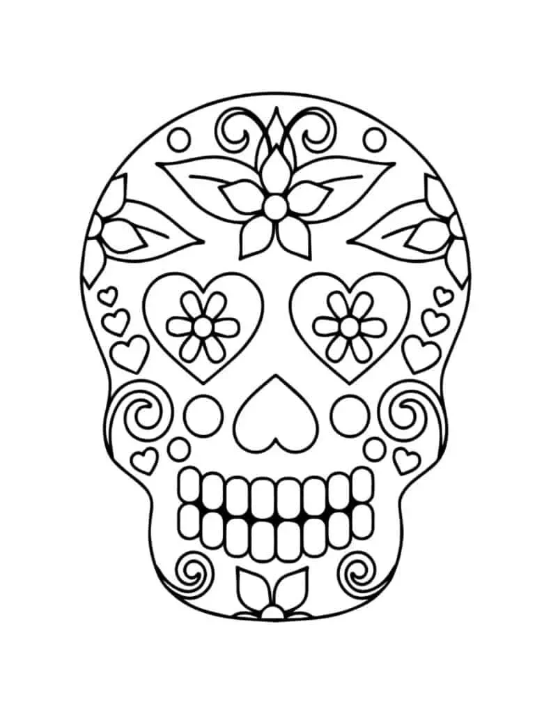Free Printable Day Of The Dead Coloring Pages (For Kids And Adults intended for Free Printable Sugar Skull Coloring Pages