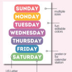 Free Printable Days Of The Week Poster For Free Printable Days Of The Week Poster