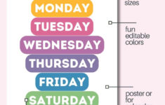 Free Printable Days Of The Week Poster for Free Printable Days Of The Week Poster