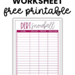 Free Printable Debt Snowball Worksheet   Making Frugal Fun Intended For Free Printable Debt Snowball Worksheet