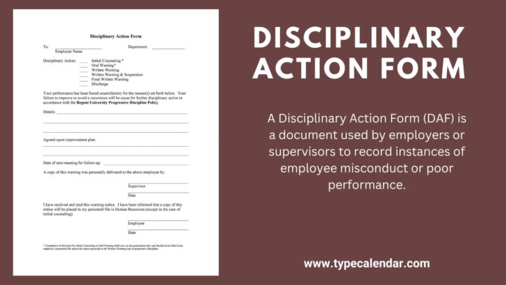 Free Printable Disciplinary Action Form