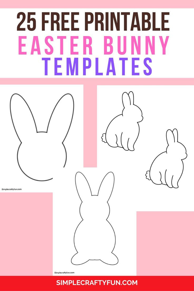 Free Printable Easter Bunny Templates For Crafts | Easter for Free Printable Easter Bunny Templates