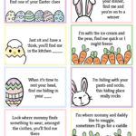 Free Printable Easter Egg Hunt Clues   World Of Printables Pertaining To Free Printable Easter Scavenger Hunt