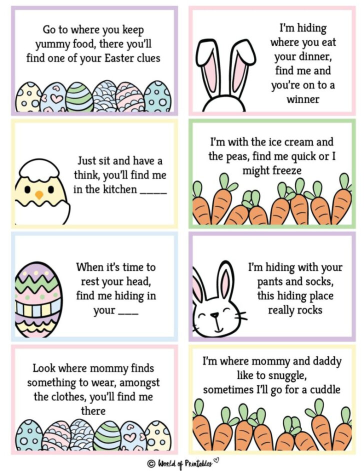 Free Printable Easter Scavenger Hunt