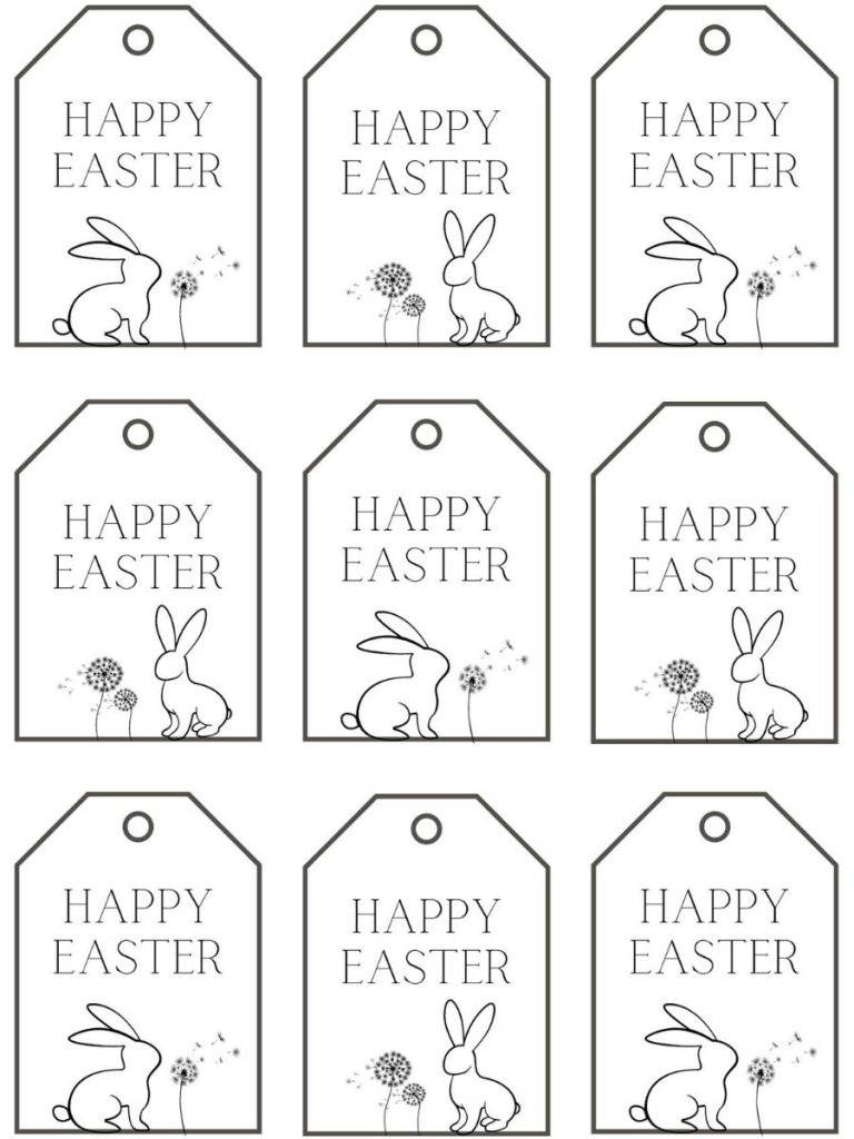 Free Printable Easter Gift Tag Designs For Every Bunny - For Hope inside Free Easter Labels Printable