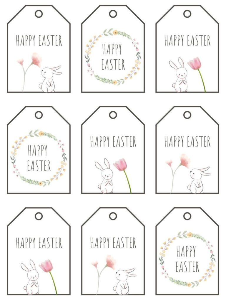 Free Printable Easter Gift Tag Designs For Every Bunny - For Hope intended for Free Printable Easter Labels