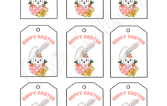 Free Printable Easter Tags {20 Unique Designs} - Cassie Smallwood throughout Free Easter Labels Printable
