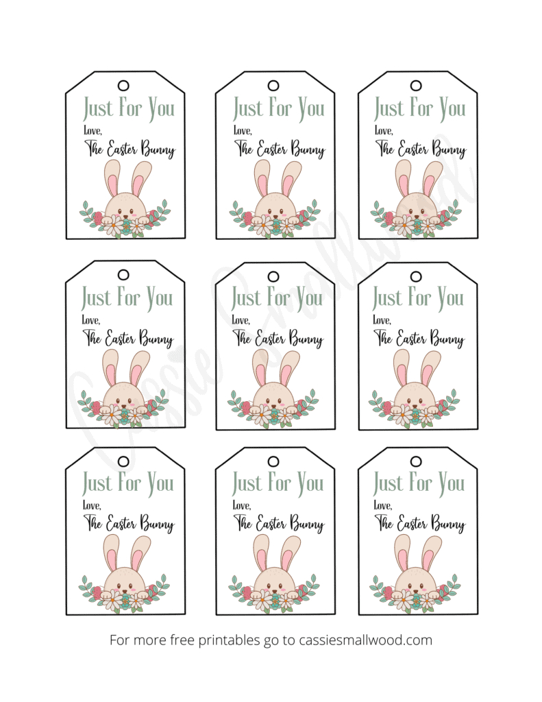 Free Printable Easter Tags {20 Unique Designs} - Cassie Smallwood with Free Easter Labels Printable