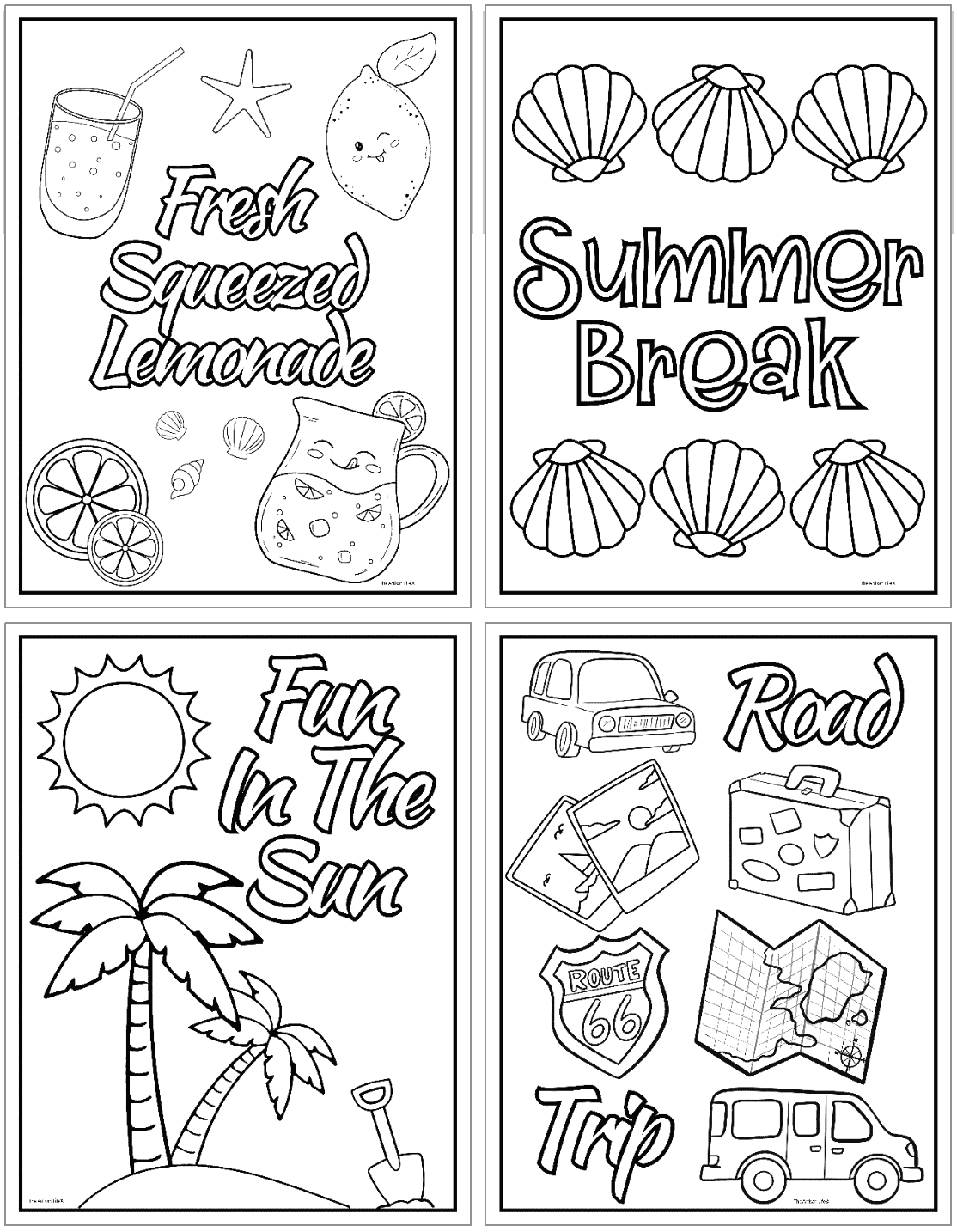 Free Printable Easy Summer Coloring Pages - The Artisan Life inside Free Printable Summer Activity Sheets