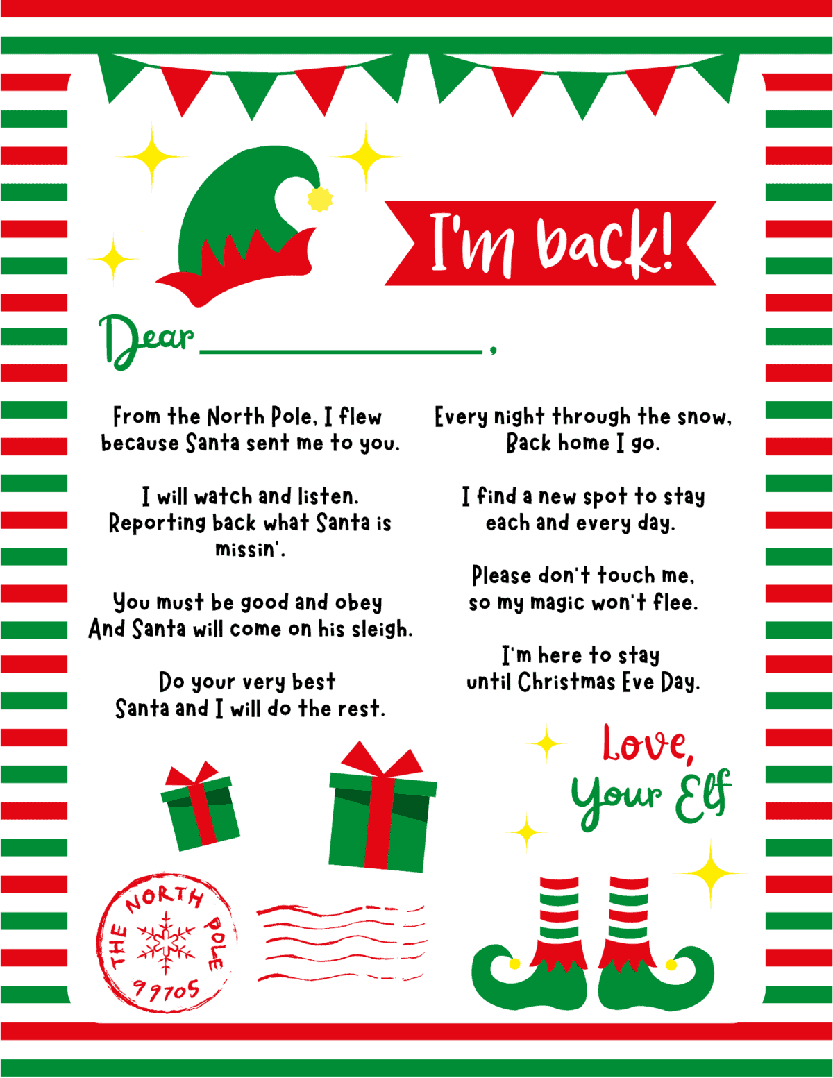 Free Printable Elf On The Shelf Arrival Letter - Prudent Penny Pincher regarding Free Printable Elf On The Shelf Welcome Back Letter