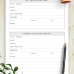 Free Printable End Of Life Checklist   Printable Party Favors With Free Printable End Of Life Checklist