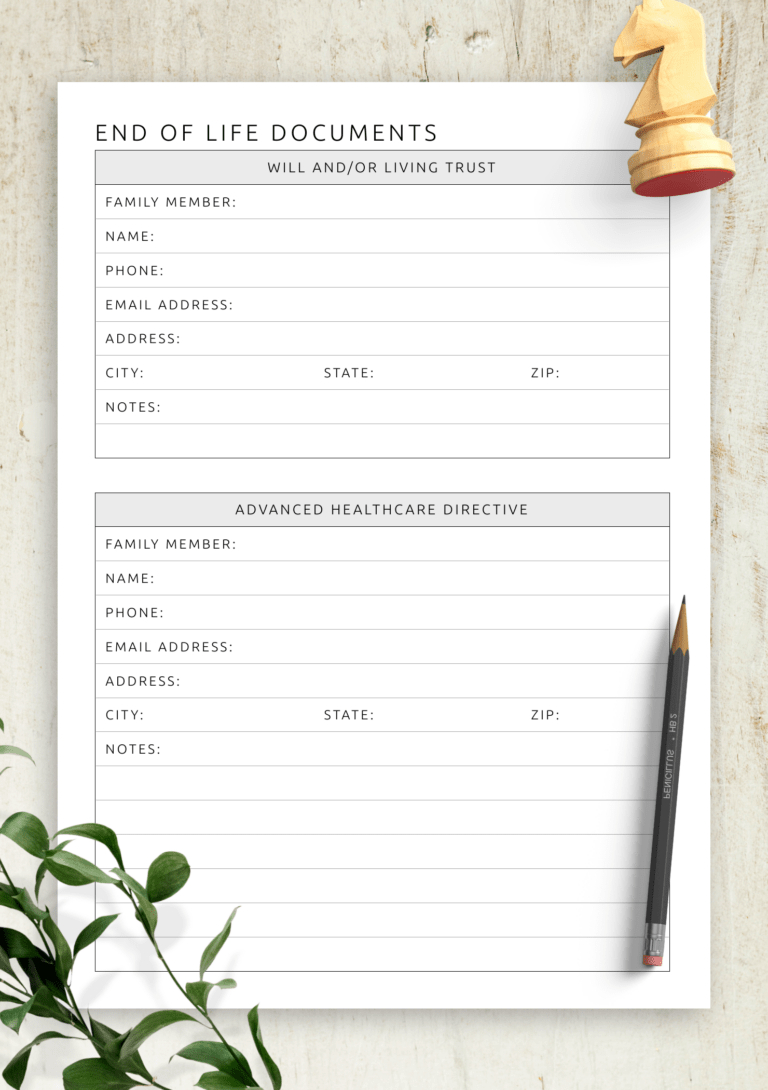 Free Printable End Of Life Checklist - Printable Party Favors with Free Printable End-Of-Life Checklist